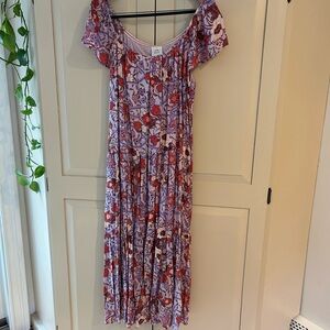 Floral Off-Shoulder Maxi Dress